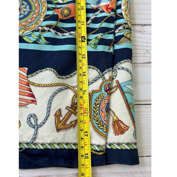 Talbots Petite Wrap Skirt - Size 8, Nautical Print - Picture 5 of 10